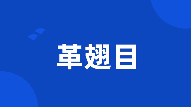 革翅目