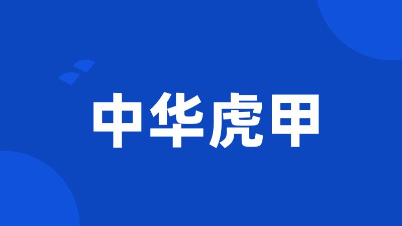 中华虎甲