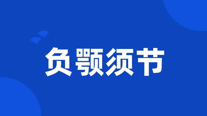 负颚须节