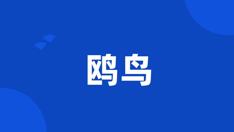鸥鸟