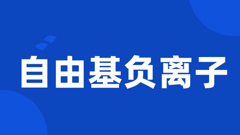 自由基负离子