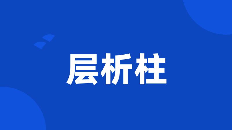 层析柱