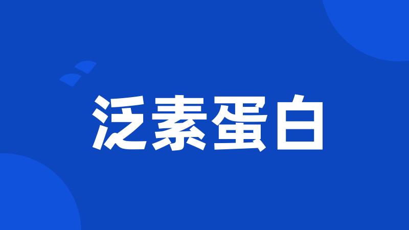 泛素蛋白