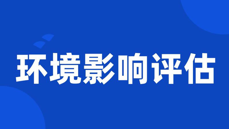 环境影响评估