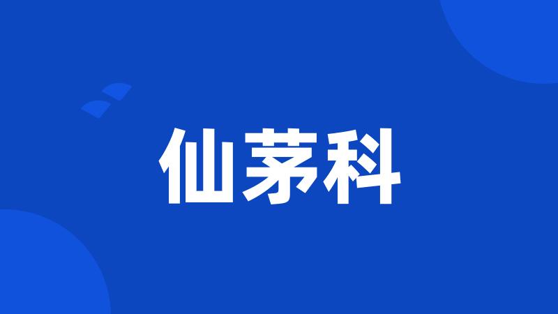 仙茅科