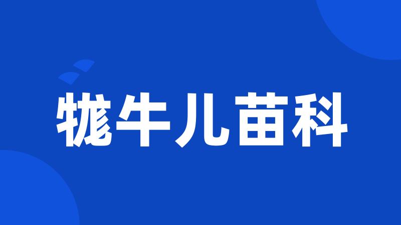 牻牛儿苗科