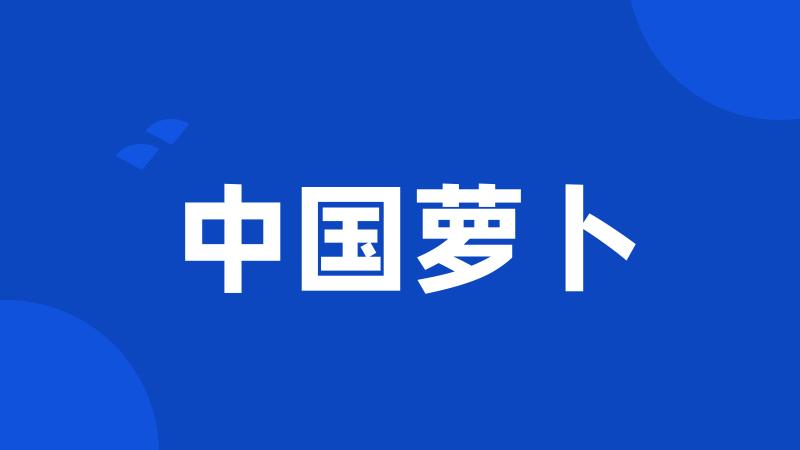 中国萝卜