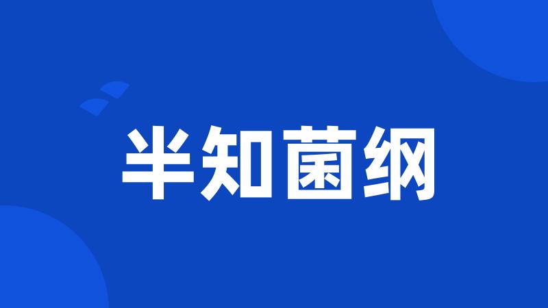 半知菌纲