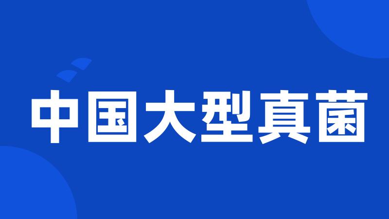 中国大型真菌
