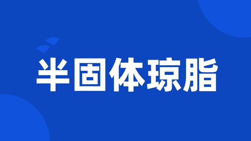 半固体琼脂