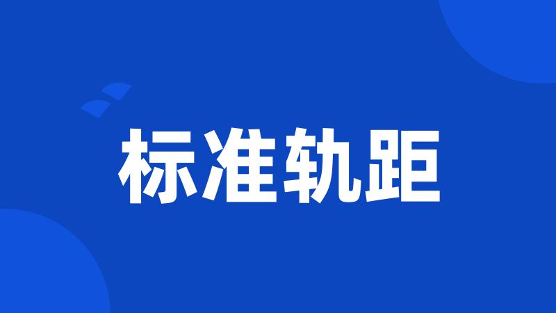 标准轨距
