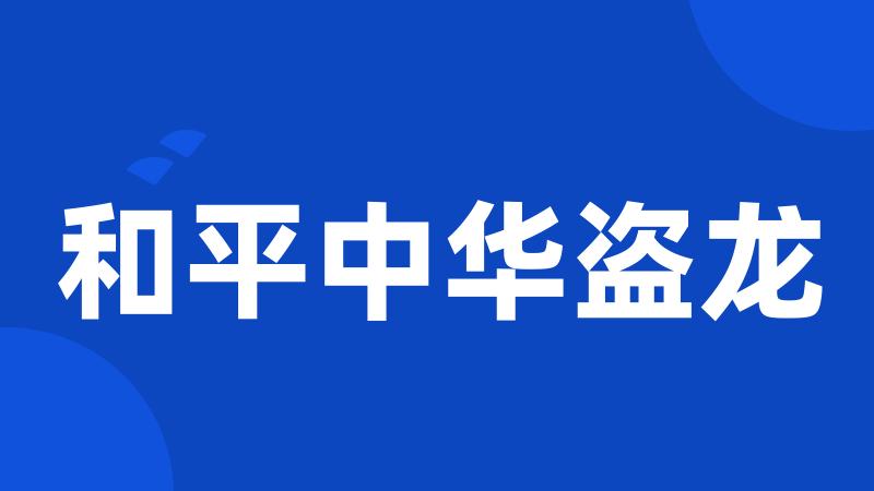 和平中华盗龙