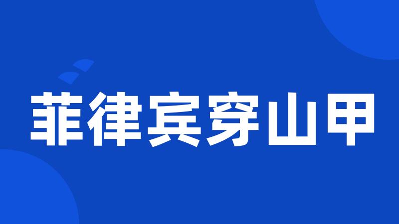 菲律宾穿山甲