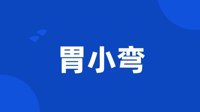 胃小弯