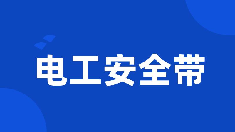 电工安全带