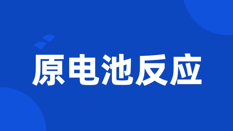 原电池反应
