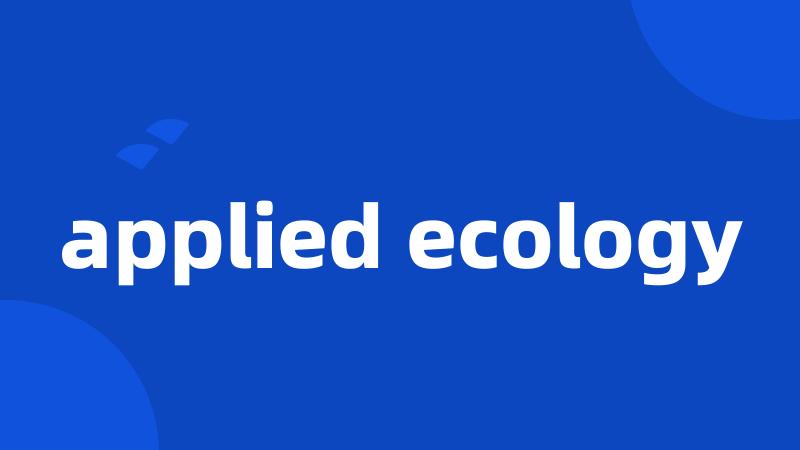 applied ecology