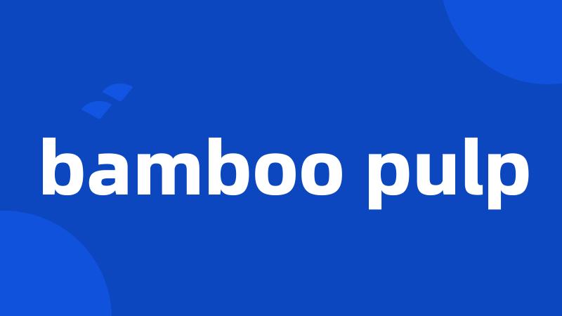 bamboo pulp