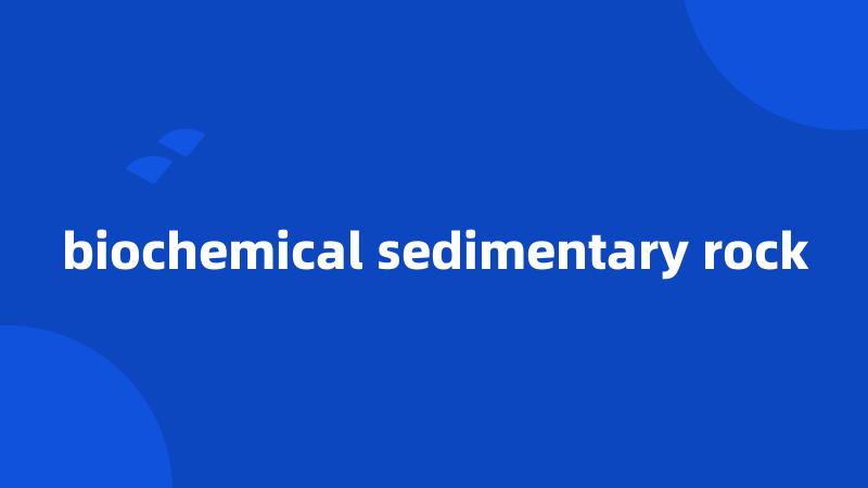 biochemical sedimentary rock