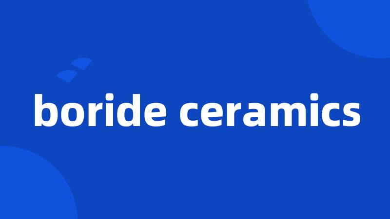 boride ceramics