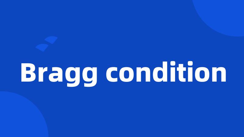 Bragg condition
