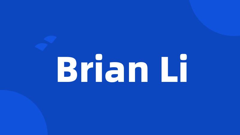 Brian Li