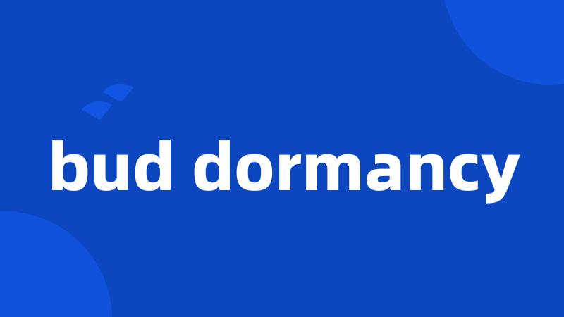 bud dormancy