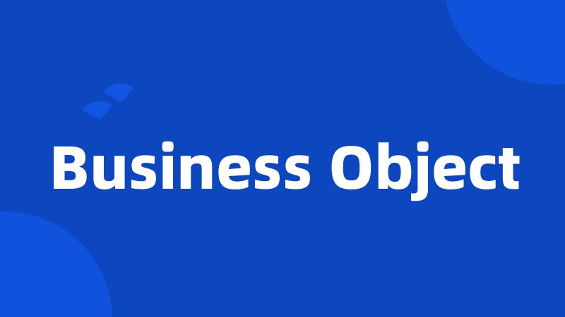 Business Object