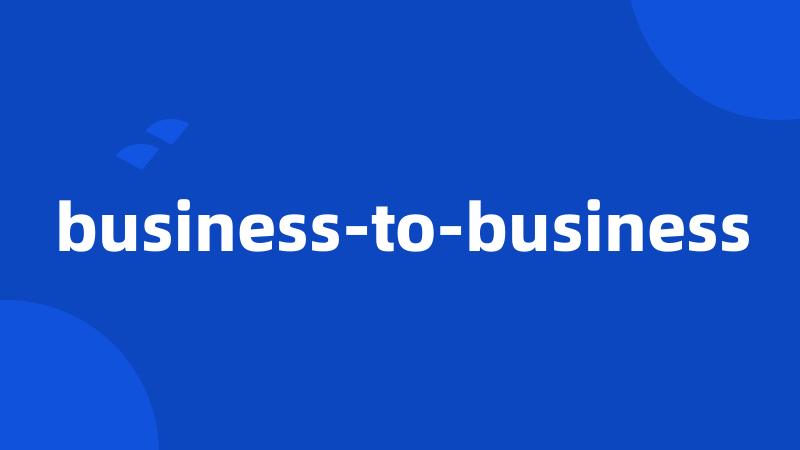 business-to-business