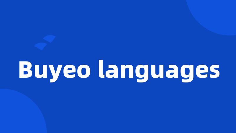 Buyeo languages