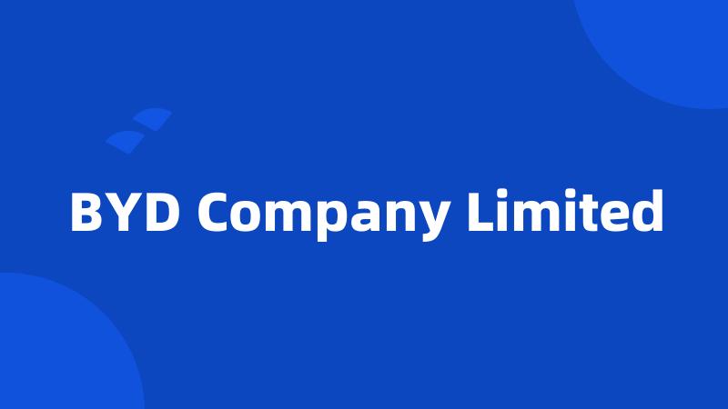 BYD Company Limited
