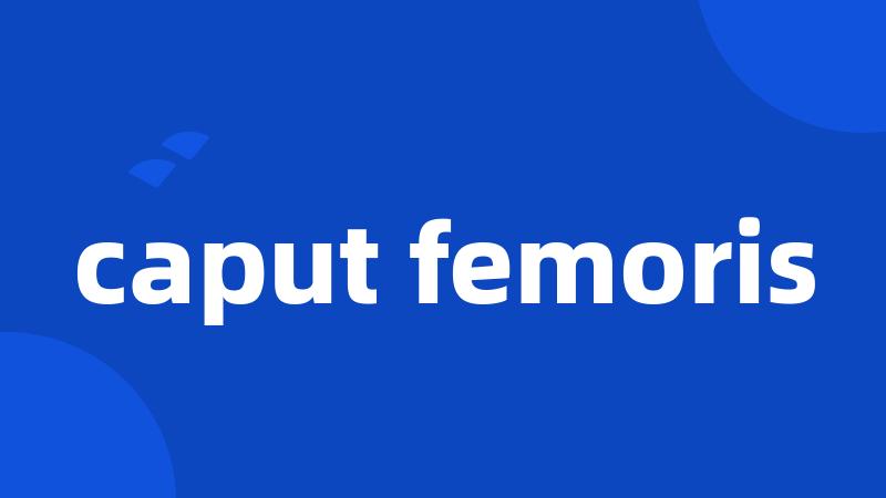 caput femoris