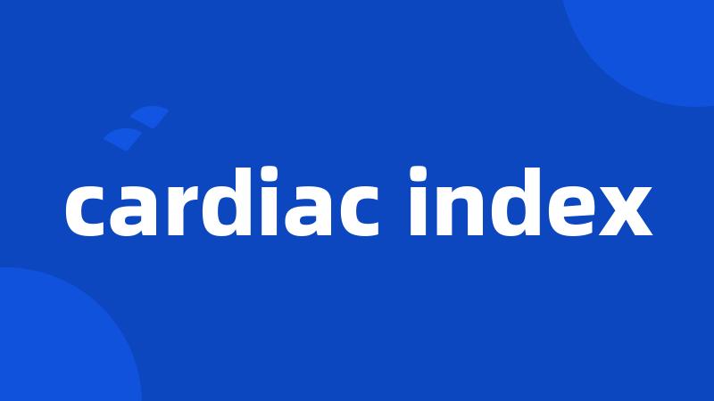 cardiac index