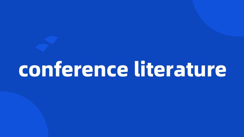 conference literature