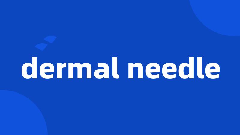 dermal needle