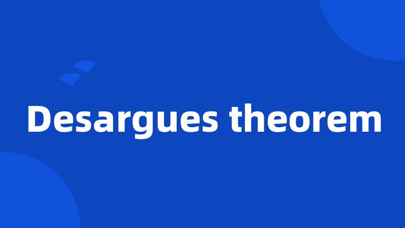 Desargues theorem