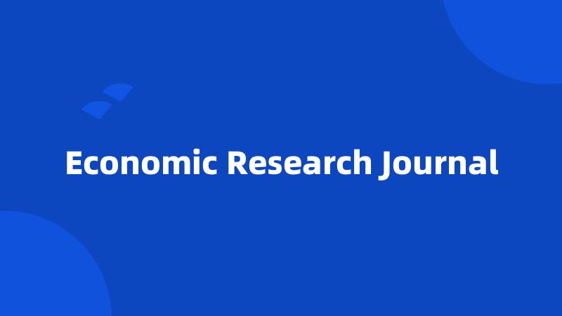 Economic Research Journal