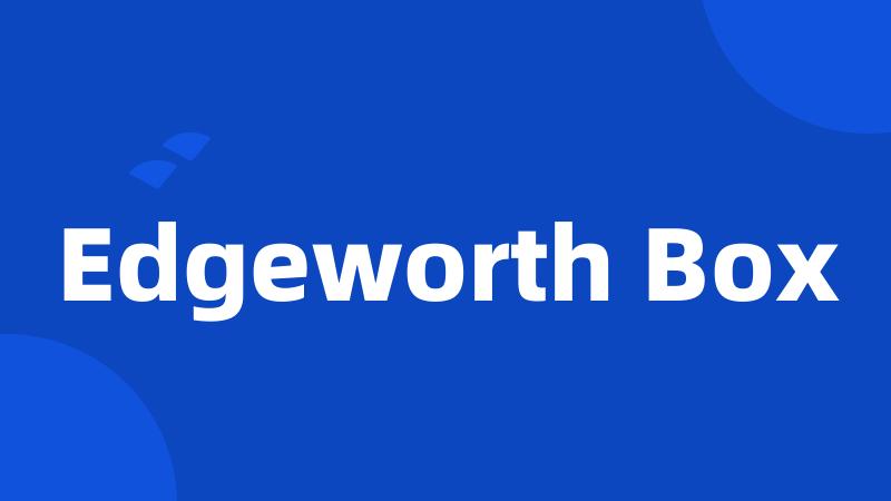 Edgeworth Box