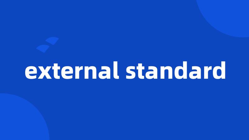 external standard
