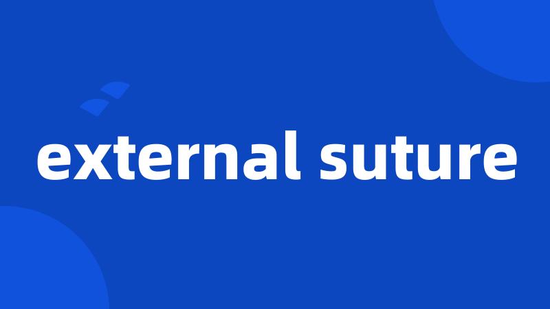 external suture