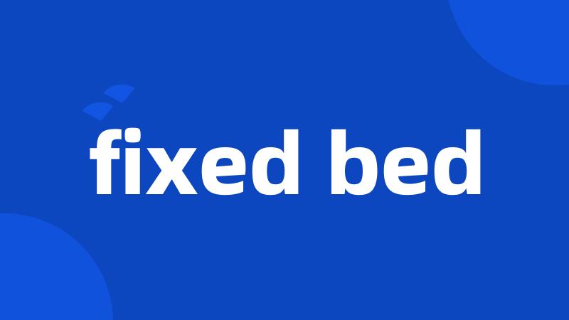 fixed bed