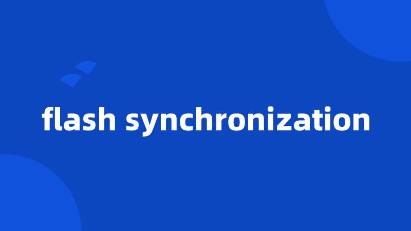 flash synchronization