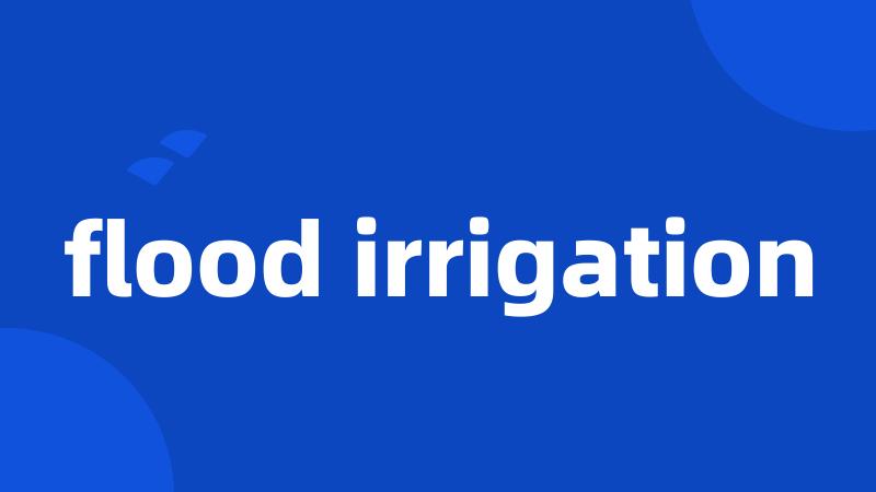 flood irrigation