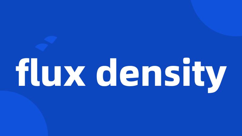 flux density