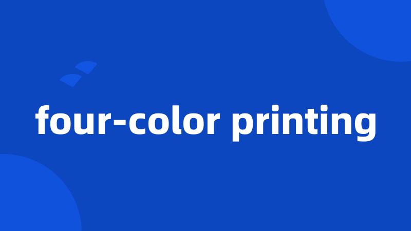four-color printing