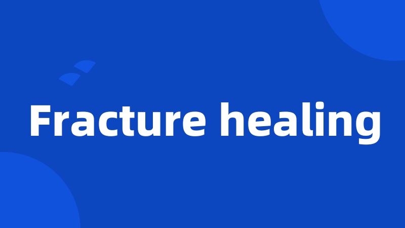 Fracture healing