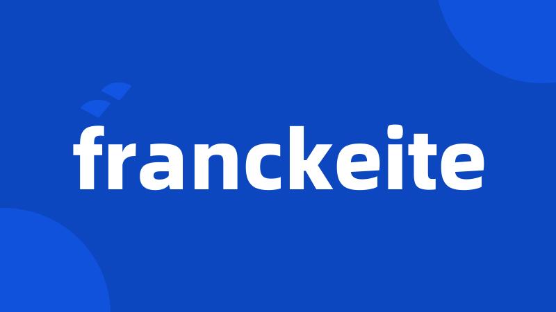franckeite