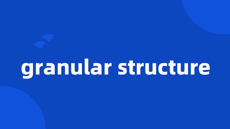 granular structure