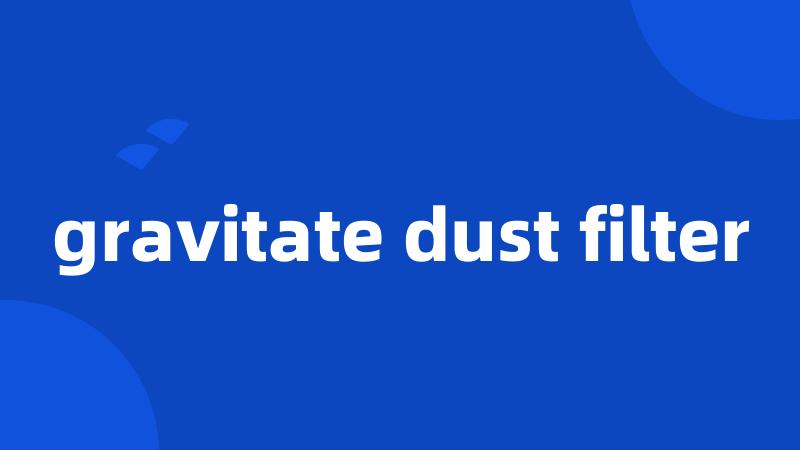 gravitate dust filter