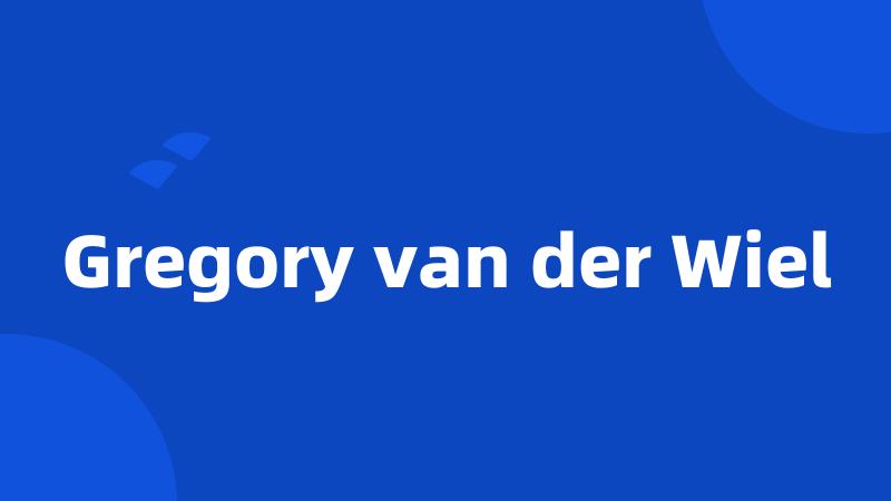 Gregory van der Wiel